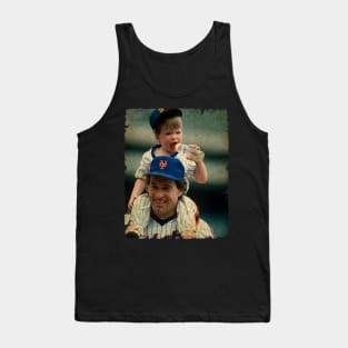 Gary Carter and His Son in New York Mets Tank Top